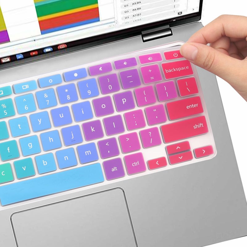 MUBUY-GOL Keyboard Cover for ASUS Chromebook CX1 CR1 CX1100 CX1101 CX1102 CX1400, Chromebook C523NA C434 C433 C433TA C425TA C423 C403 C302 C302CA C223 C214 11.6" 14"(NOT FIT C436 C434 CX1700 CX3 CX34 CX5 CX9) - Image 5